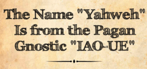 Yahweh a Pagan Deity (The Moon God)
